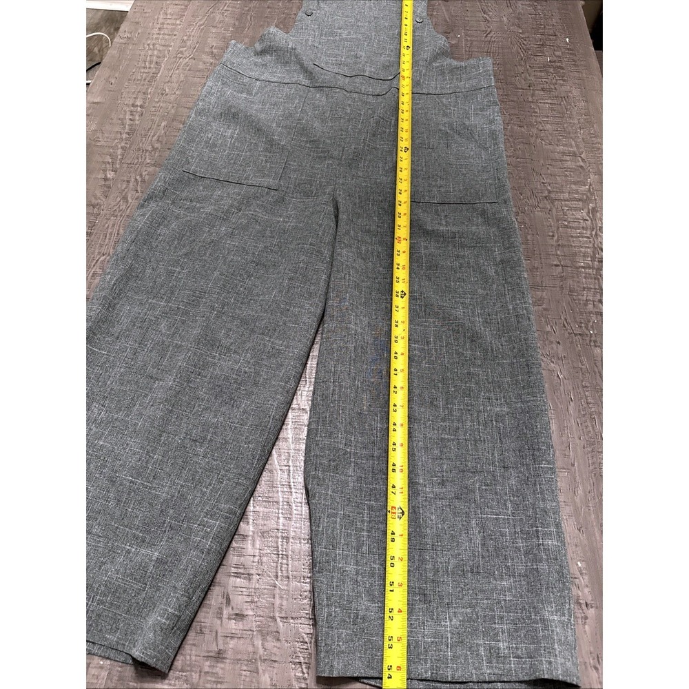 Vintage handmade Overalls Crop Gray Front And‎ Back pockets size large